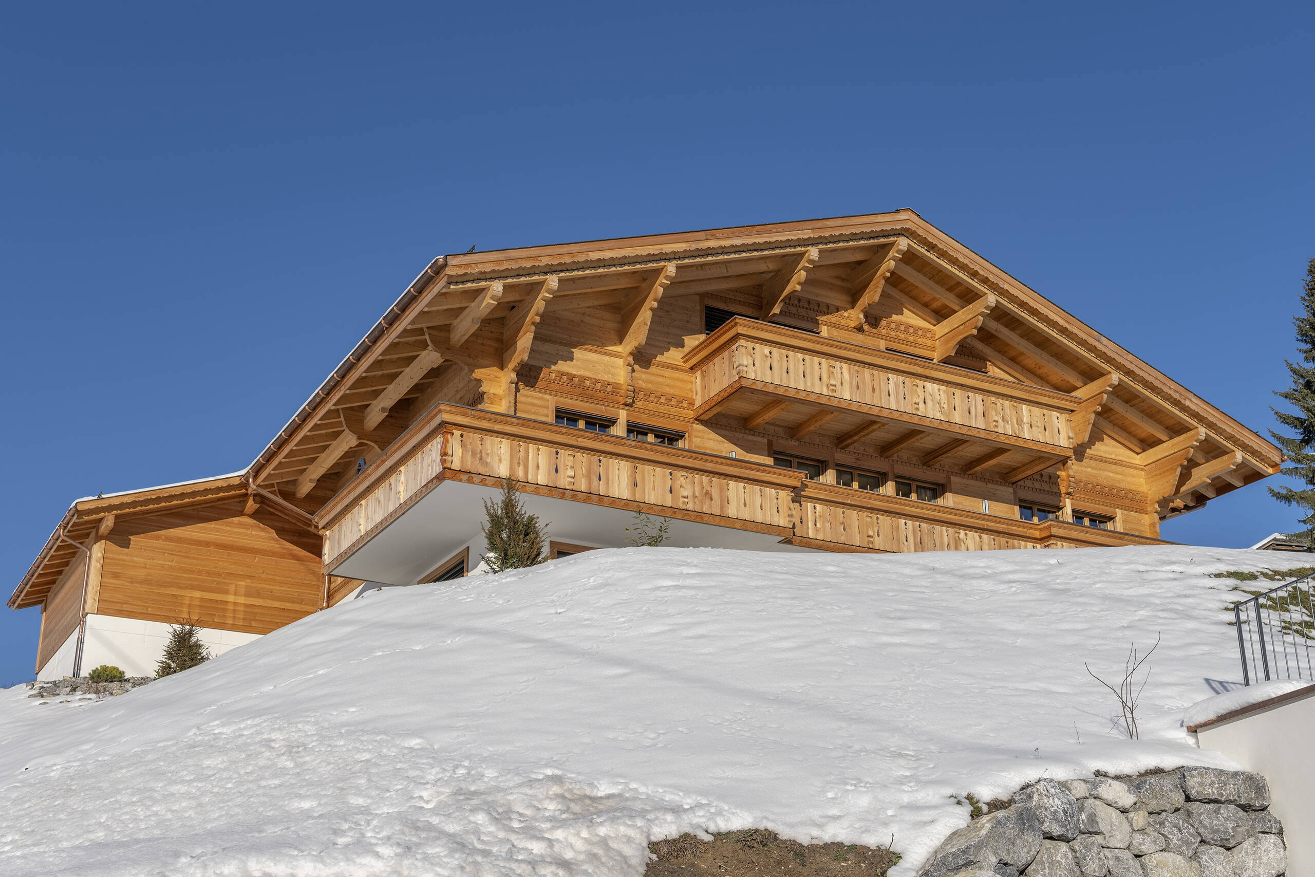 Chalet Construction by Arnold Reuteler Holzbau AG Gstaad